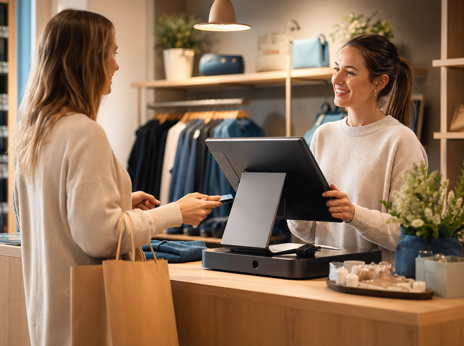 Caisse tactile pour commerce de detail