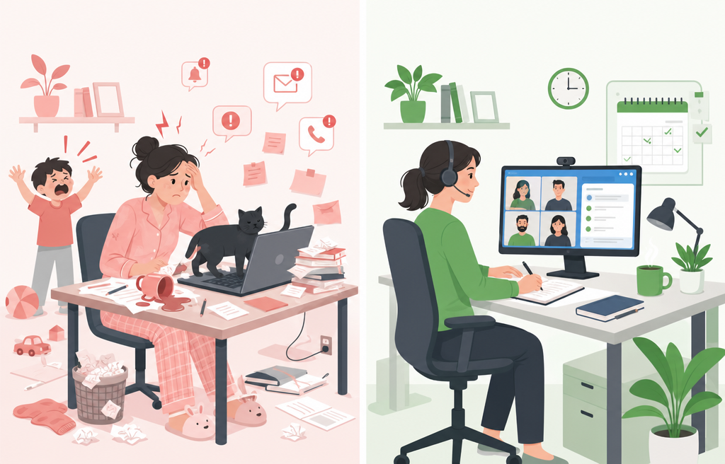 Gains productivite teletravail avant apres
